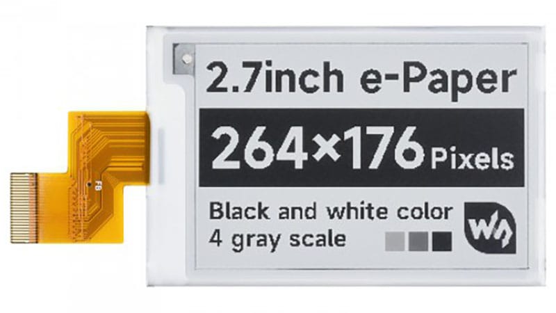 Waveshare 2.70 E-Paper 13378 ESPHome Compatibility SmartHomeScene