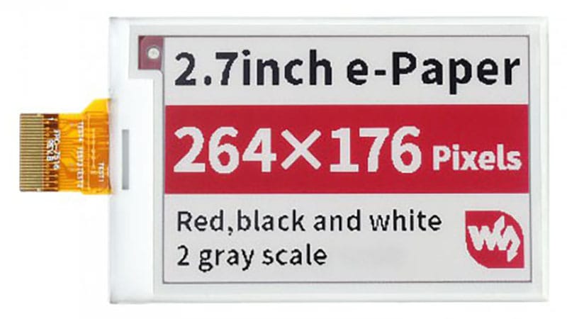 Waveshare 2.70 E-Paper B 13185 ESPHome Compatibility SmartHomeScene