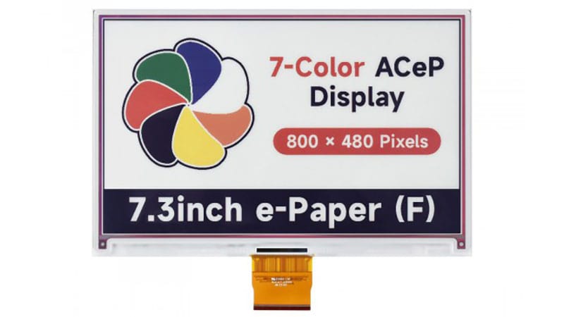 Waveshare 7.30 E-Paper F ACEP 23433 ESPHome Compatibility SmartHomeScene