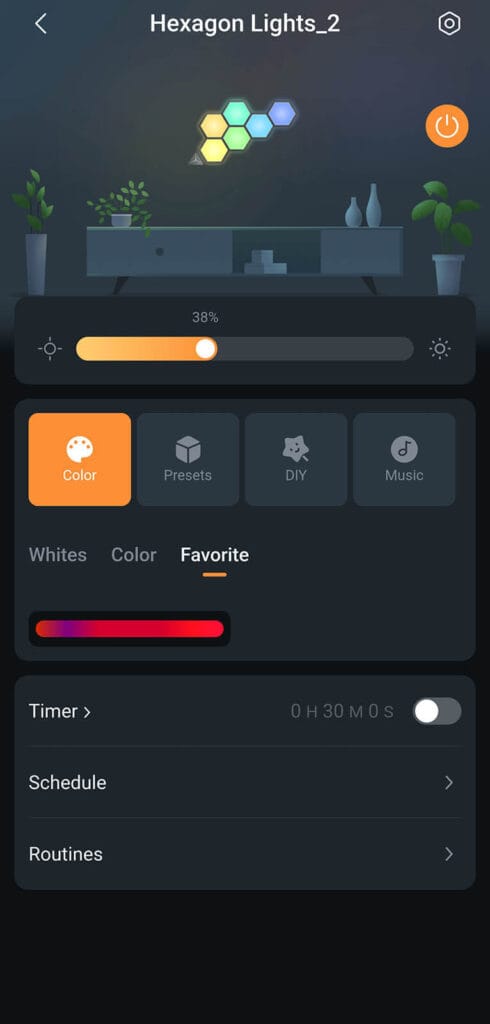 Linkind EP6 Smart Hexagon Panels Review by SmartHomeScene: App Control Options 3