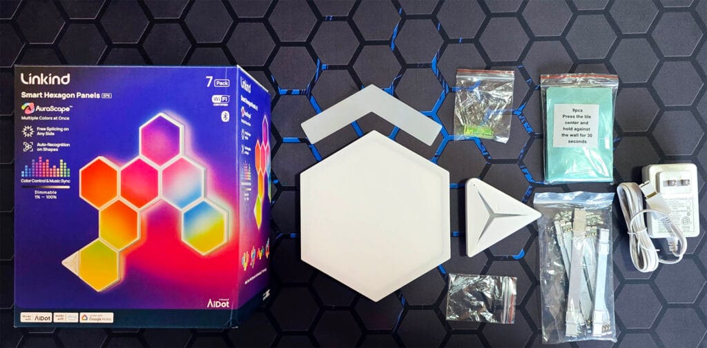 Linkind EP6 Smart Hexagon Panels Review by SmartHomeScene: Package Contents
