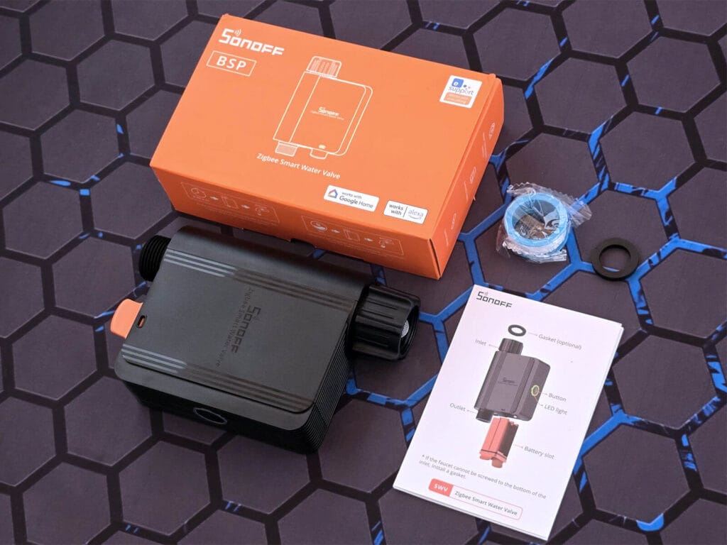 Sonoff SWV Zigbee Smart Water Valve Review by SmartHomeScene: Package Contents