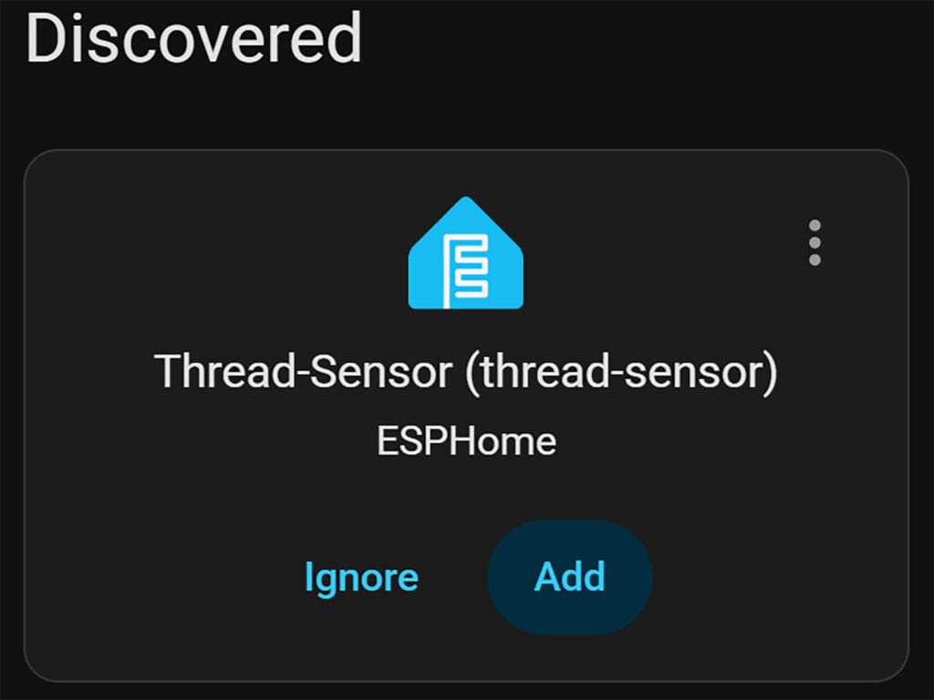 Guide for Creating ESPHome Thread Devices: Auto-discovered in Home Assistant
