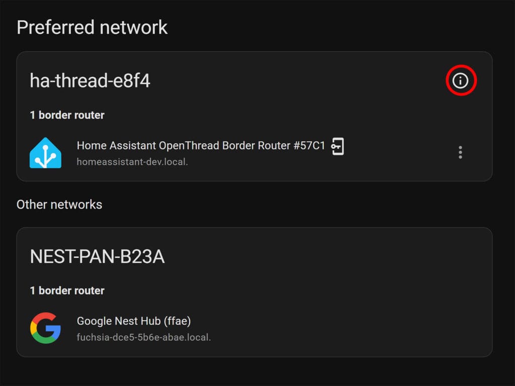 Guide for Creating ESPHome Thread Devices: Preferred Network