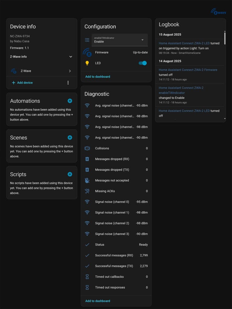 Home Assistant Connect ZWA-2 Make Z-Wave Great Again: Added to HA