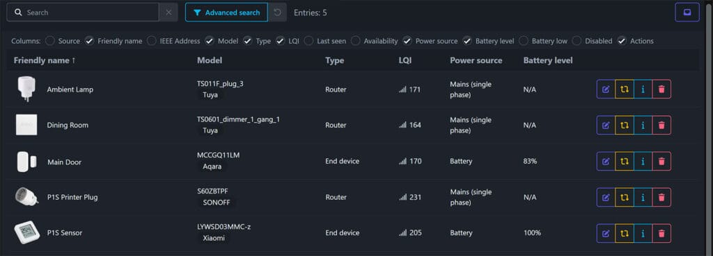 Sonoff Dongle Plus MG24 5 Zigbee Devices Paired