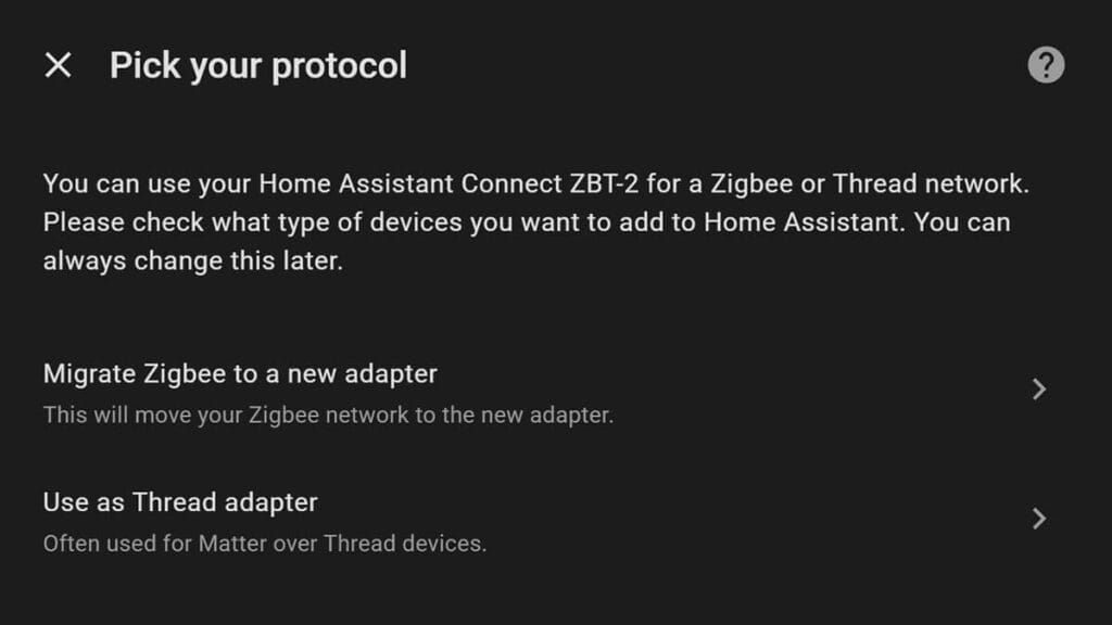 Home Assistant ZBT-2 Setup Flow 1