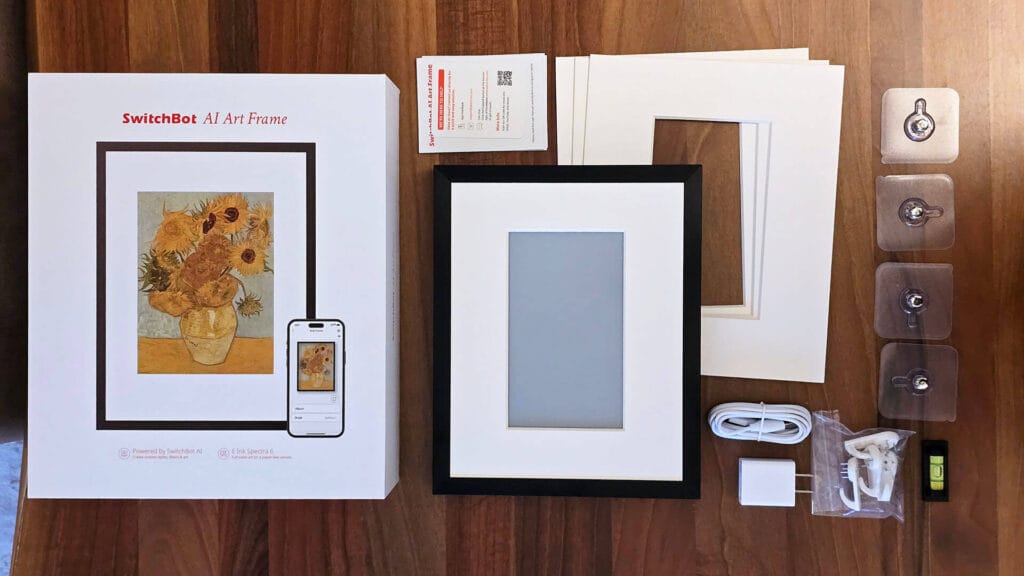 SwitchBot AI Art Frame Review by SHS: Package Contents