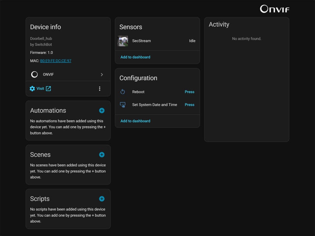 SwitchBot Video Doorbell Review SmartHomeScene Added to Home Assistant via ONVIF
