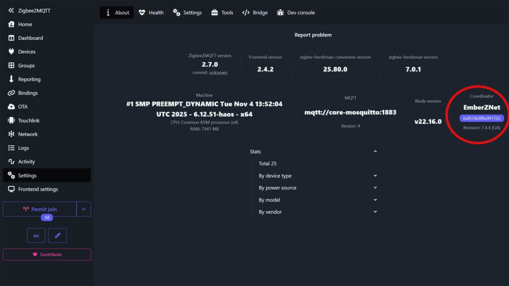 How To Migrate to New Zigbee Coordinator: Finding Z2M IEEE Address