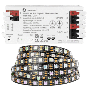 Best Local-Only Christmas Lights for Home Assistant: WLED Controller with WS2812B LED Strip