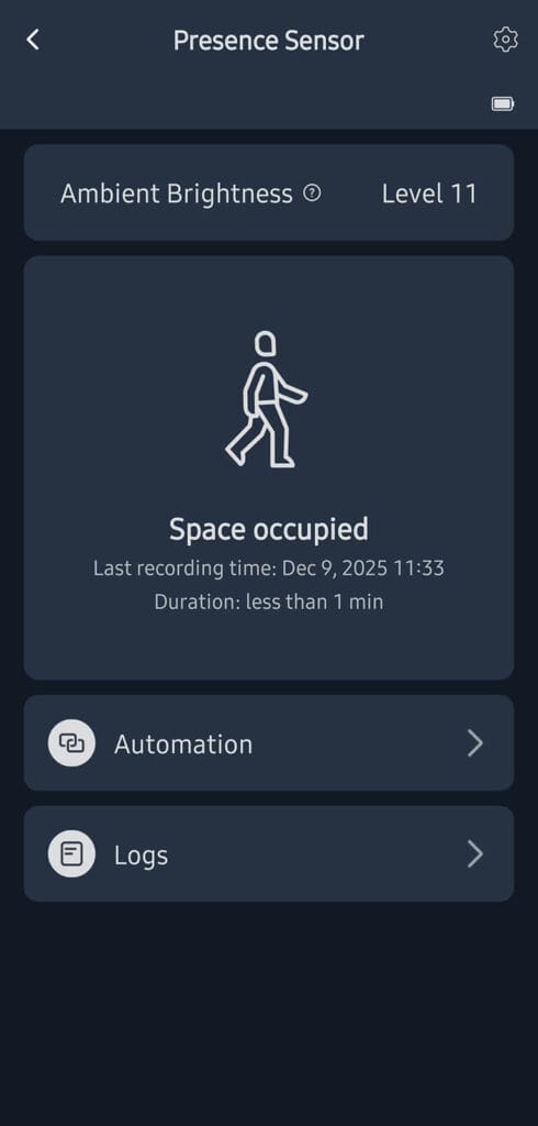 SwitchBot Presence Sensor Review: App Configuration 1