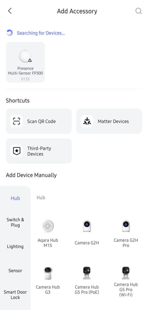 Aqara FP300 Switch Protocol Step 1