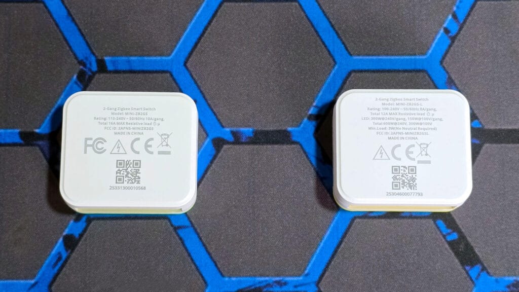 Sonoff MINI DUO & MINI DUO-L Zigbee Switch Modules Review SmartHomeScene Bottom View