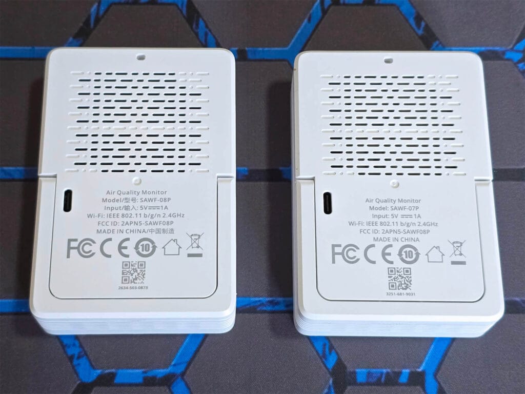 Sonoff AirGuard Air Quality Monitors PM/CO2 Rear View