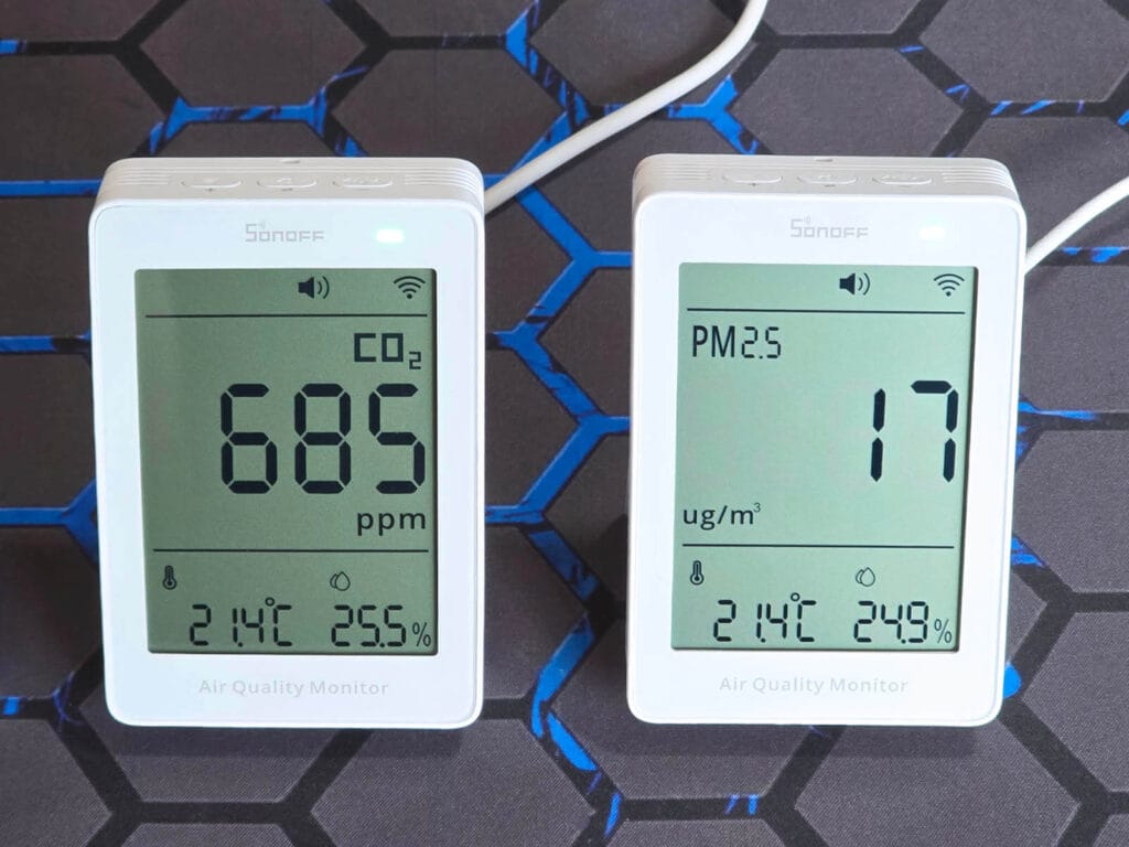 Sonoff AirGuard Air Quality Monitors PM/CO2 Displays