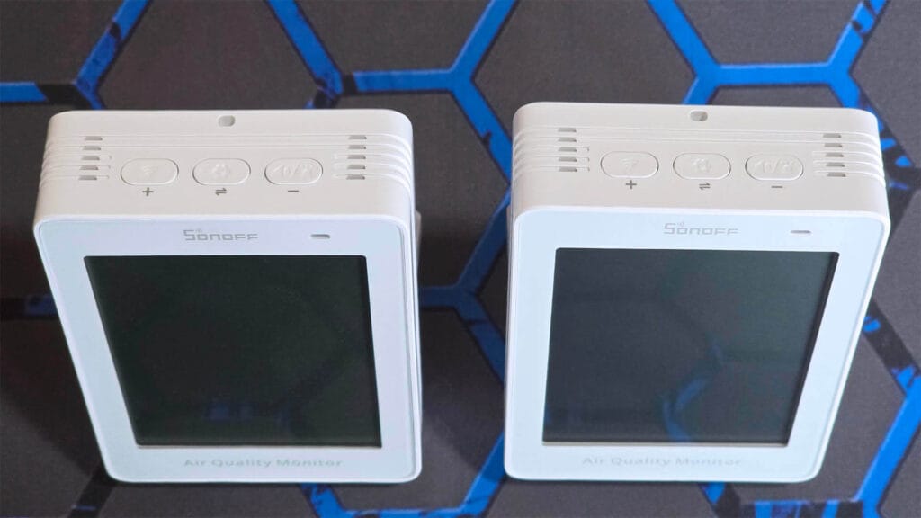 Sonoff AirGuard Air Quality Monitors PM/CO2 Top Buttons