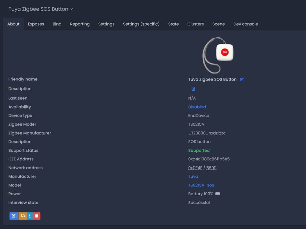 Tuya Zigbee SOS Smart Button Review Zigbee2MQTT