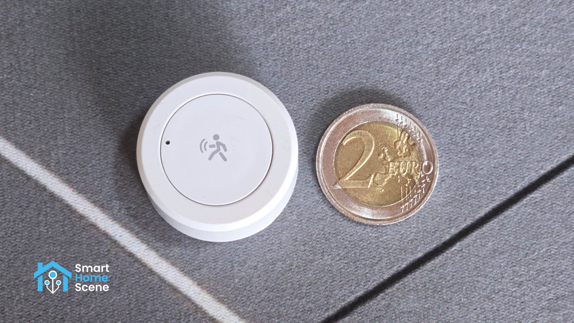 Tuya Zigbee Presence Sensor ZG-204ZP Next to 2EUR Coin