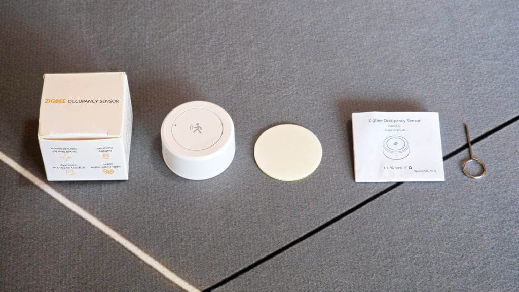 Tuya Zigbee Presence Sensor ZG-204ZP Package Contents