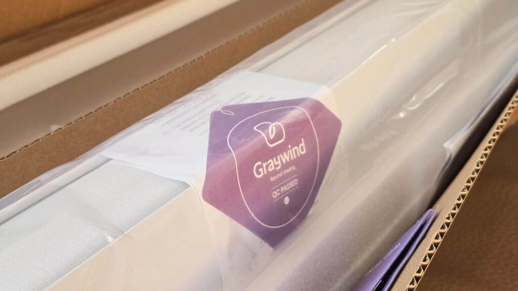 Graywind Shagrila Shades Review SmartHomeScene: Packaging and Hardware 1