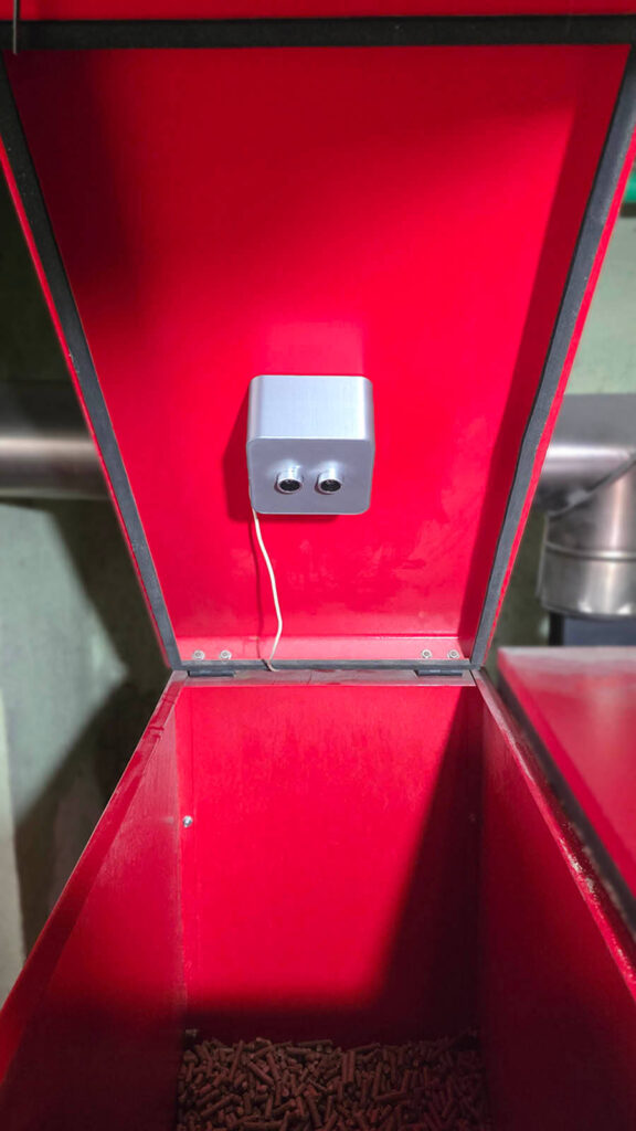 DIY Pellet Level Sensor ESPHome - Installed