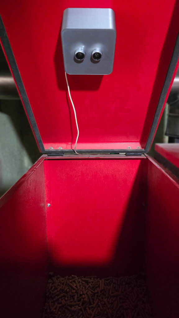 DIY Pellet Level Sensor ESPHome - Installed