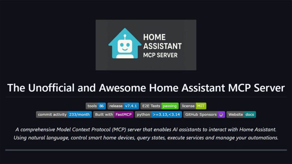 The Unofficial and Awesome Home Assistant MCP Server