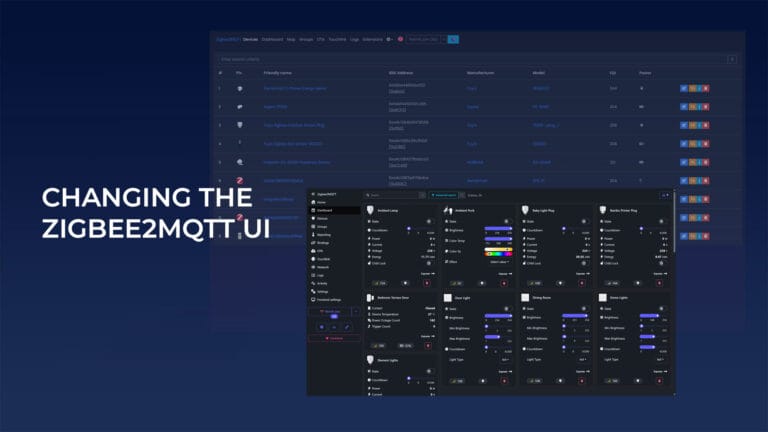 Changing the Zigbee2mqtt Windfront UI