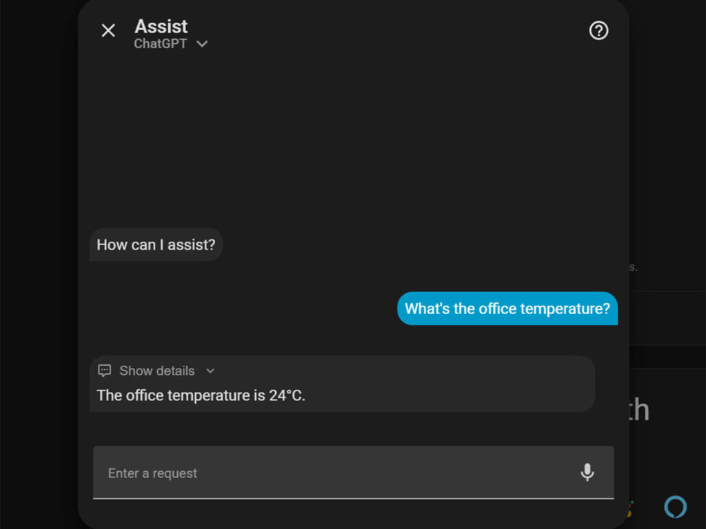 Talking to ChatGPT via Assist in Home Assistant