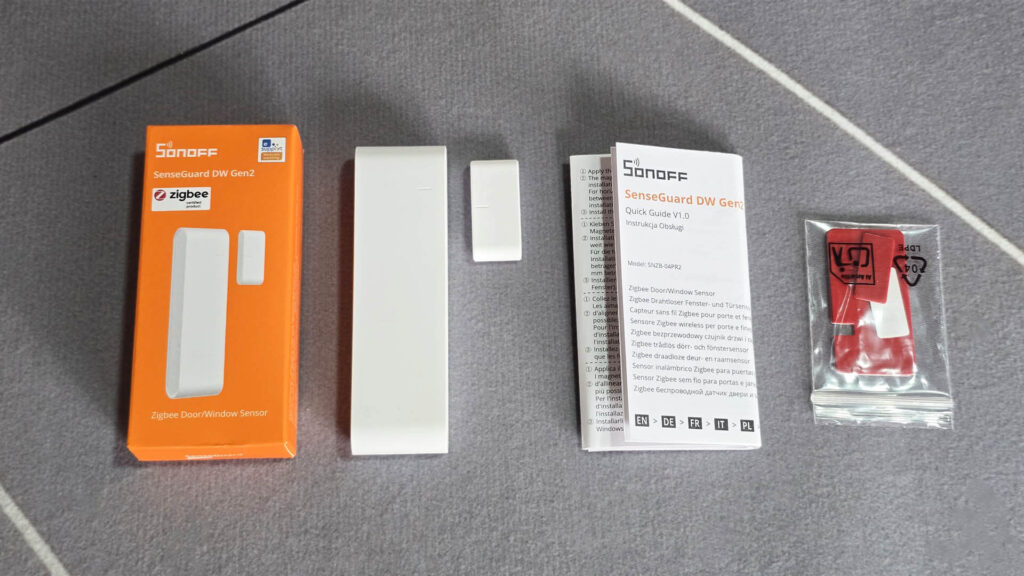 Sonoff Door Sensor SNZB-04PR2 Package Contents