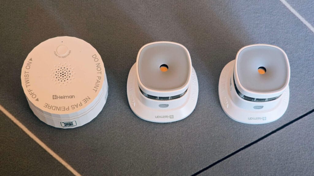 Heiman Smart Smoke Detectors Compared: Top View