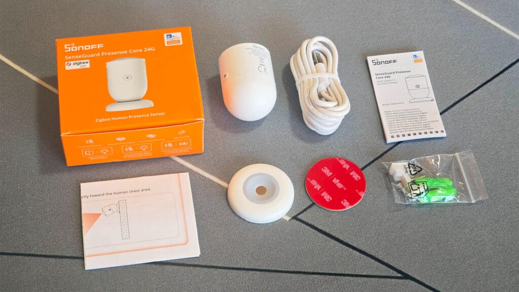Sonoff Presence Sensor SNZB-06P24 Package Contents