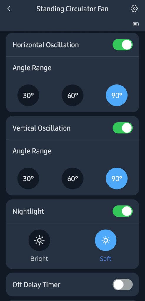 SwitchBot Standing Circulator Fan Added to App 7
