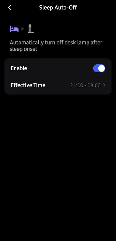 Sleepal AI Lamp Automations Sleep Auto Off
