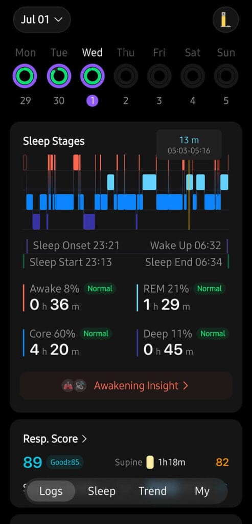 Sleepal AI Lamp Sleep Insights 2