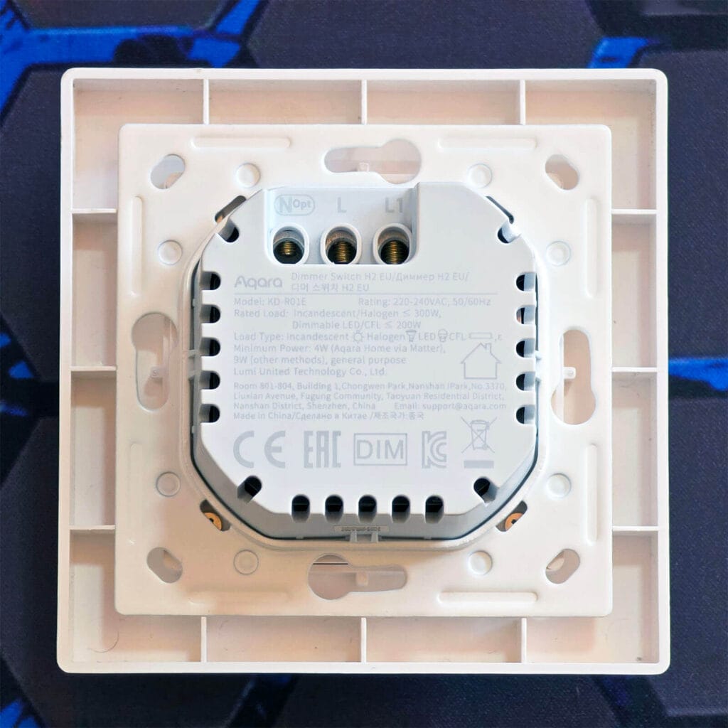 Aqara Dimmer Switch H2 Review SmartHomeScene: Back