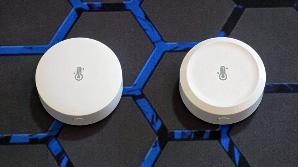Sonoff SNZB-02P vs SNZB-02M Temperature Sensors Comparison Top Case