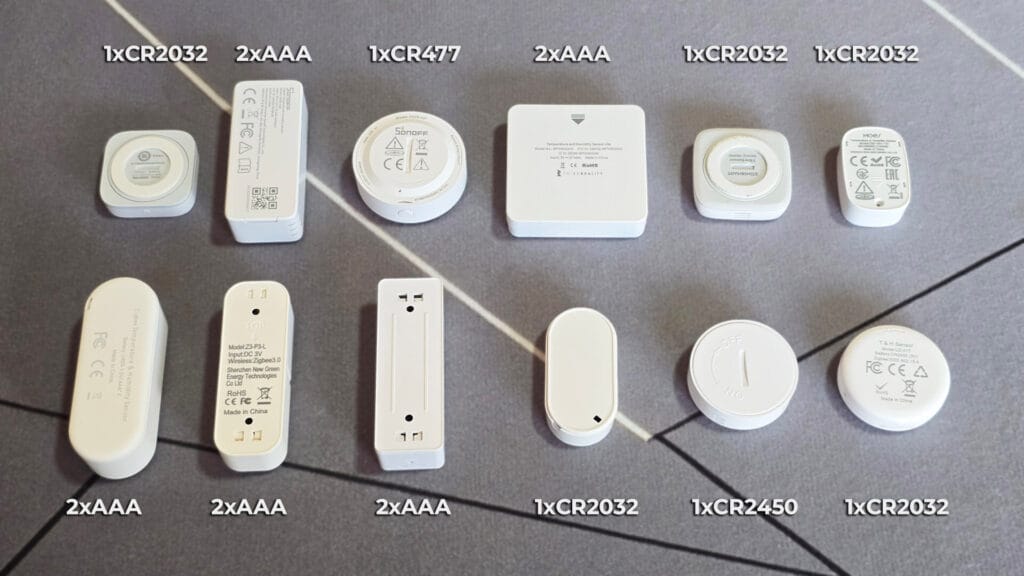 Zigbee Temperature Sensor Comparison by SmartHomeScene: Batteries