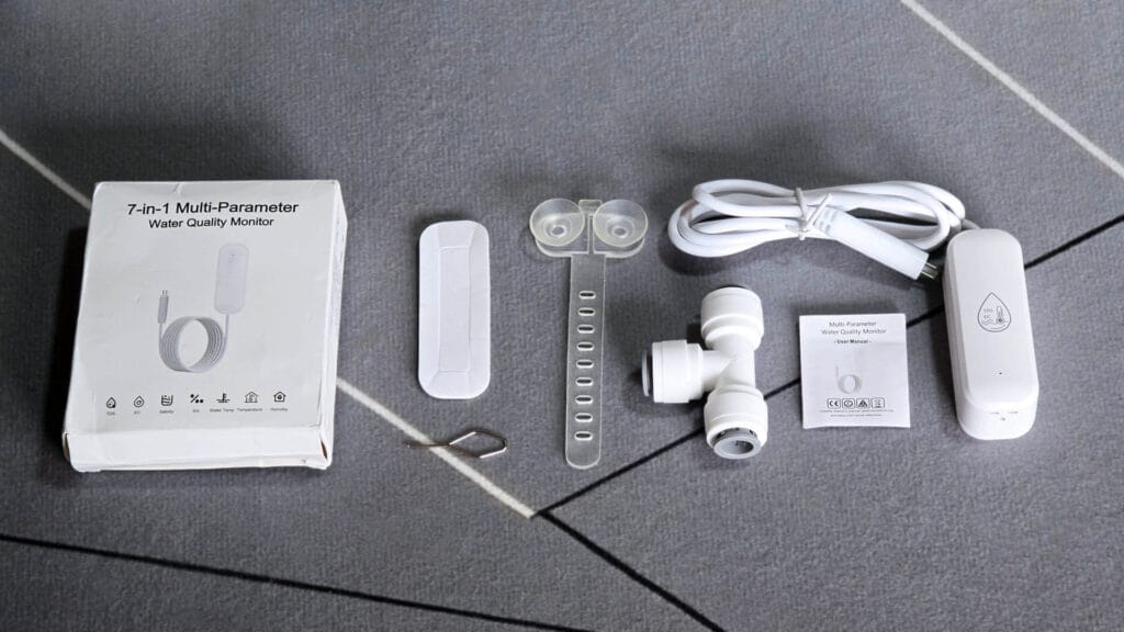 Tuya Zigbee 7-in-1 Water Quality Sensor Package Contents