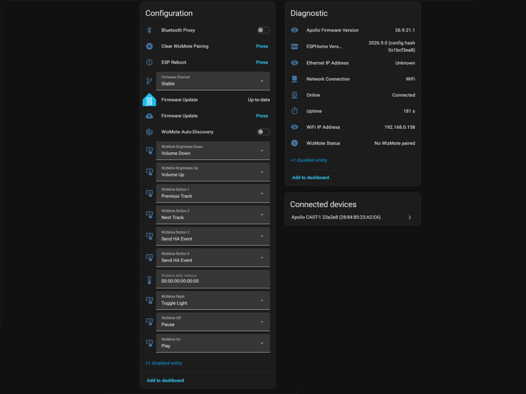 Apollo Automation CAST-1 Review SmartHomeScene: Added to Home Assistant 2