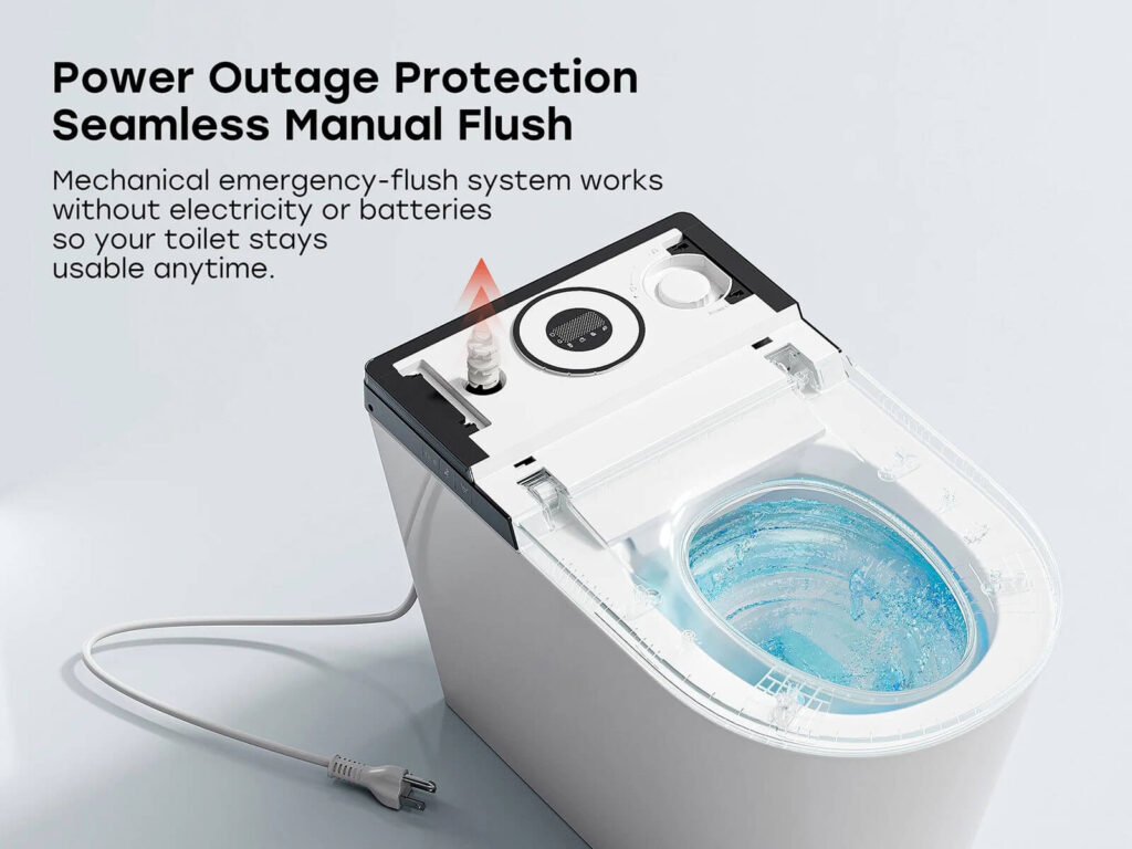 Horow X70 Smart Toilet with a emergency mechanical flush
