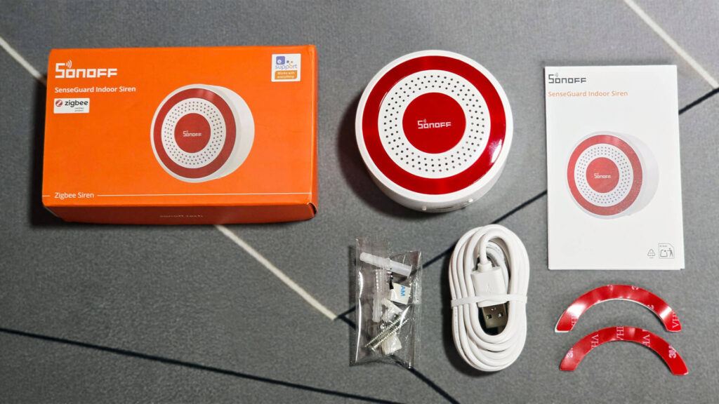 Sonoff Zigbee Siren SNZB-09P Package Contents