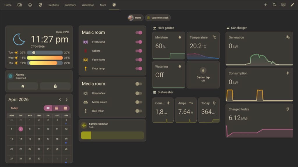 Best Home Assistant Dashboard Themes: Gruvbox Dark