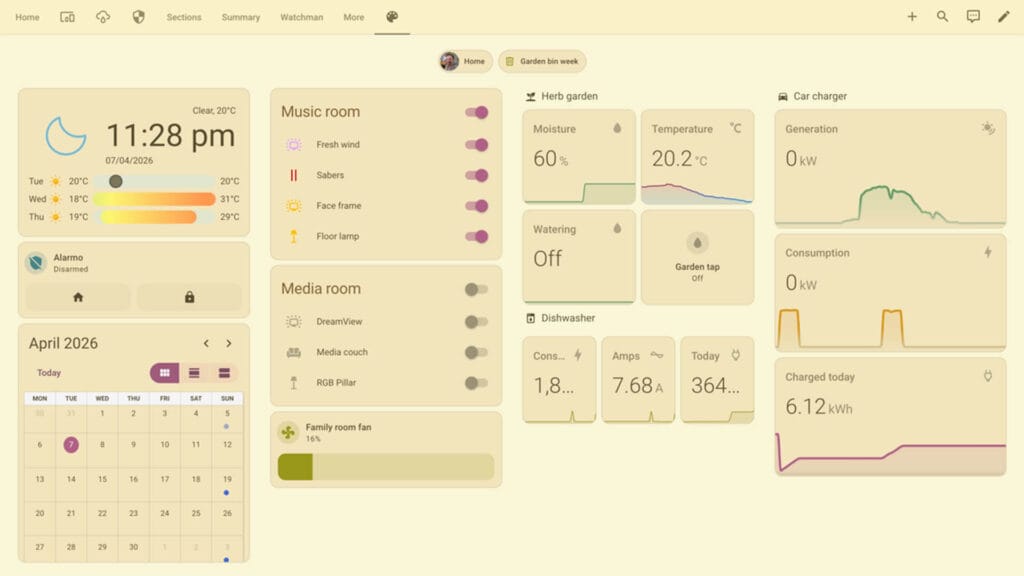 Best Home Assistant Dashboard Themes: Gruvbox Light