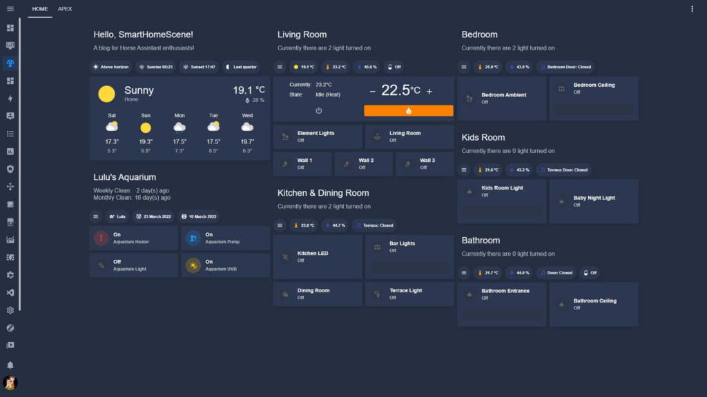 Best Home Assistant Dashboard Themes: Noctis Theme