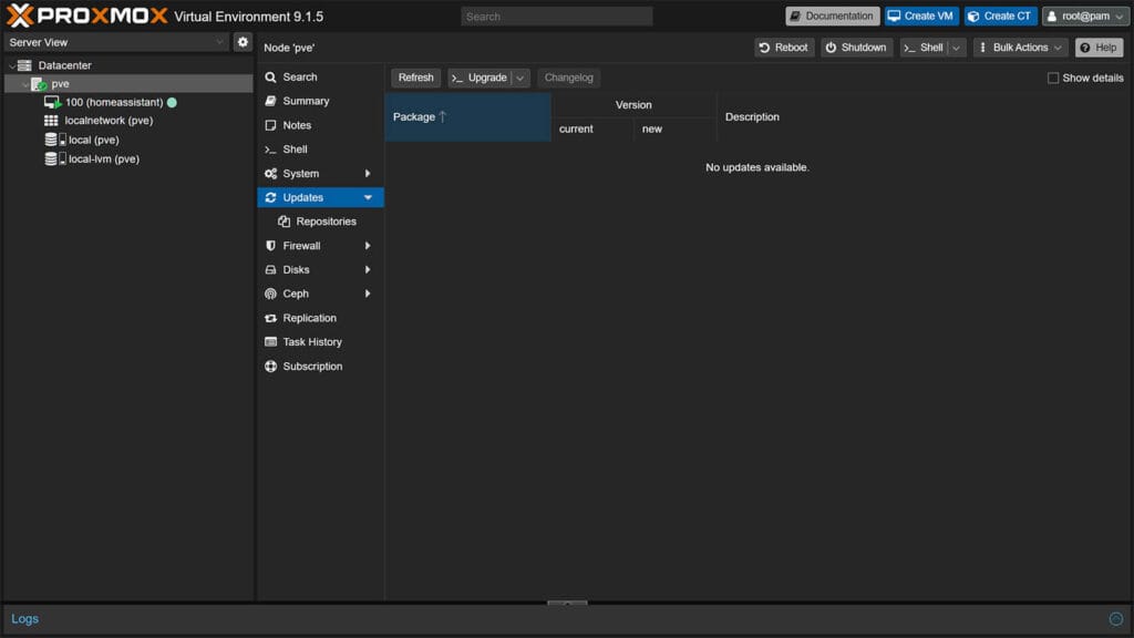 Installing Proxmox Fully Updated