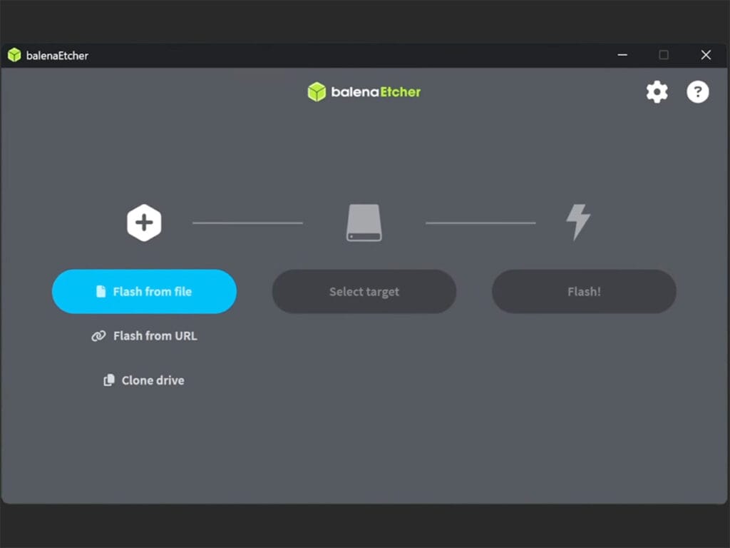 Installing Proxmox Flashing USB From File with Balena Etcher