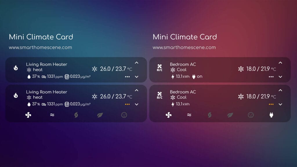 Mini Climate Card - SmartHomeScene List